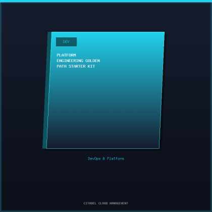 Platform Engineering Golden Path Starter Kit